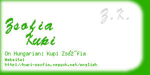 zsofia kupi business card